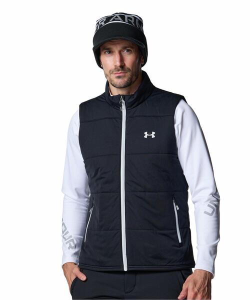 UNDER ARMOUR(アンダーアーマー)の「UAドライブ プロ インサレーテッド フルジップ ベスト(ゴルフ/メンズ)(ベスト・メンズ・ブラック・M/L/XL/2XL/S)」の1枚目の写真