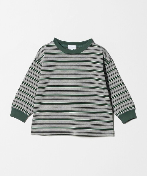 green label relaxing（グリーンレーベルリラクシング）の「マルチボーダー Tシャツ / キッズ  100cm-160cm（Tシャツ/カットソー・キッズ・グレー系/ネイビー/ライトグレー・150cm/160cm/120cm/140cm/110cm/100cm/130cm）」の3枚目の写真