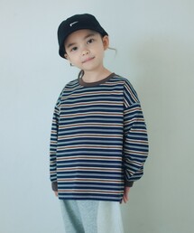 green label relaxing | マルチボーダー Tシャツ / キッズ  100cm-160cm(Tシャツ/カットソー)