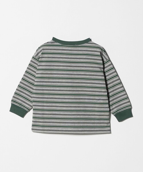 green label relaxing（グリーンレーベルリラクシング）の「マルチボーダー Tシャツ / キッズ  100cm-160cm（Tシャツ/カットソー・キッズ・グレー系/ネイビー/ライトグレー・150cm/160cm/120cm/140cm/110cm/100cm/130cm）」の4枚目の写真