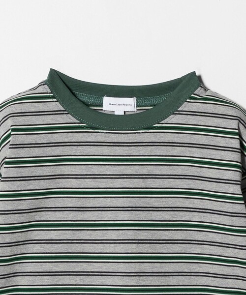 green label relaxing（グリーンレーベルリラクシング）の「マルチボーダー Tシャツ / キッズ  100cm-160cm（Tシャツ/カットソー・キッズ・グレー系/ネイビー/ライトグレー・150cm/160cm/120cm/140cm/110cm/100cm/130cm）」の5枚目の写真