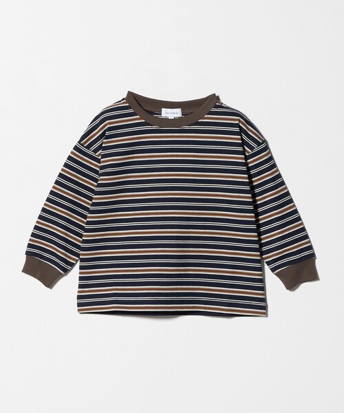 green label relaxing（グリーンレーベルリラクシング）の「マルチボーダー Tシャツ / キッズ  100cm-160cm（Tシャツ/カットソー・キッズ・グレー系/ネイビー/ライトグレー・150cm/160cm/120cm/140cm/110cm/100cm/130cm）」の8枚目の写真