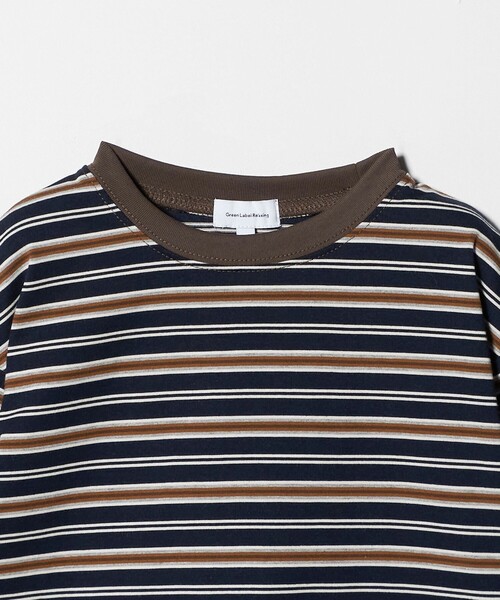green label relaxing（グリーンレーベルリラクシング）の「マルチボーダー Tシャツ / キッズ  100cm-160cm（Tシャツ/カットソー・キッズ・グレー系/ネイビー/ライトグレー・150cm/160cm/120cm/140cm/110cm/100cm/130cm）」の10枚目の写真