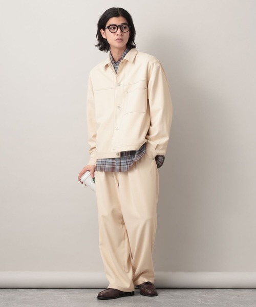 RAGEBLUE（レイジブルー）の「Design Stitch Short Jacket/配色ステッチショートジャケット【セットアップ対応】（ブルゾン・メンズ・ブラック/ライトグリーン/ホワイト・MEDIUM/SMALL/LARGE）」の11枚目の写真