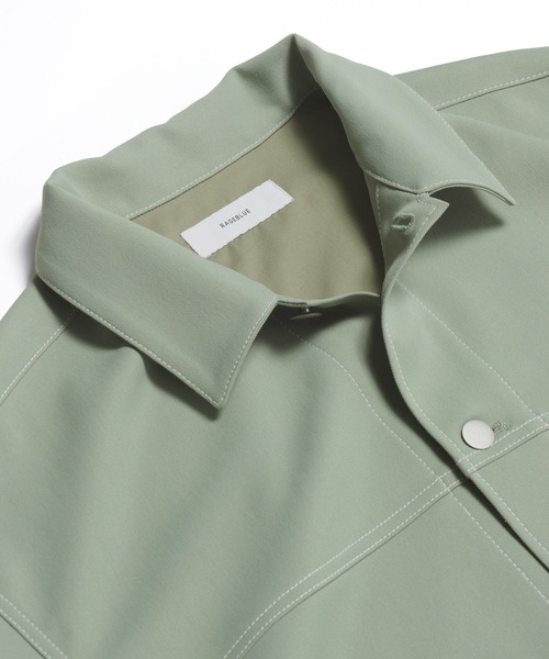 RAGEBLUE（レイジブルー）の「Design Stitch Short Jacket/配色ステッチショートジャケット【セットアップ対応】（ブルゾン・メンズ・ブラック/ライトグリーン/ホワイト・MEDIUM/SMALL/LARGE）」の5枚目の写真