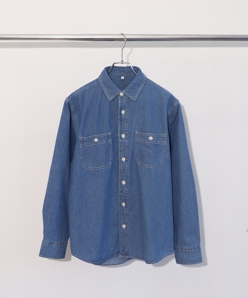 CORPUS TOKYO(コーパス トーキョー)の「オーバーサイズ デニムシャツ(シャツ/ブラウス・レディース・ネイビー/ブルー・L/M)」の19枚目の写真