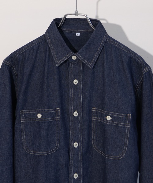 CORPUS TOKYO(コーパス トーキョー)の「オーバーサイズ デニムシャツ(シャツ/ブラウス・レディース・ネイビー/ブルー・L/M)」の22枚目の写真