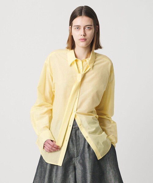 AEWEN MATOPH(イウエン マトフ)の「<AEWEN MATOPH>コットンシルク ボウタイシャツ ‐ ウォッシャブル ‐(シャツ/ブラウス・レディース・オフホワイト/ライトブルー/イエロー・FREE)」の1枚目の写真