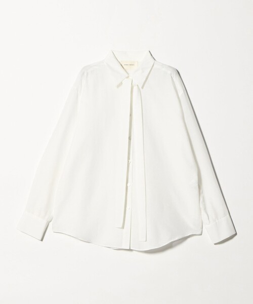 AEWEN MATOPH（イウエン マトフ）の「＜AEWEN MATOPH＞コットンシルク ボウタイシャツ ‐ ウォッシャブル ‐（シャツ/ブラウス・レディース・オフホワイト/ライトブルー/イエロー・FREE）」の4枚目の写真