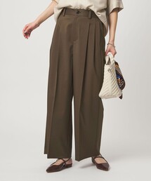 green label relaxing | ［size SHORT/TALLあり］ツイル イージー ワイド パンツ(スラックス)