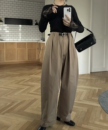 WILLFULLY（ウィルフリー）の「thick belt loop tuck wide PT（その他パンツ）」