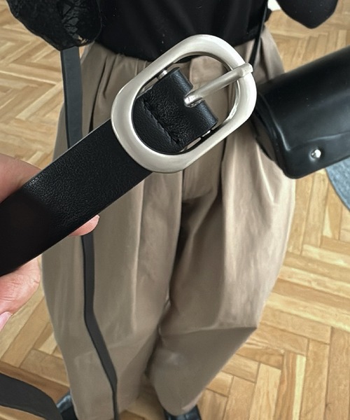 WILLFULLY(ウィルフリー)の「thick belt loop tuck wide PT(その他パンツ・レディース・モカ/ブラック・S/M)」の16枚目の写真