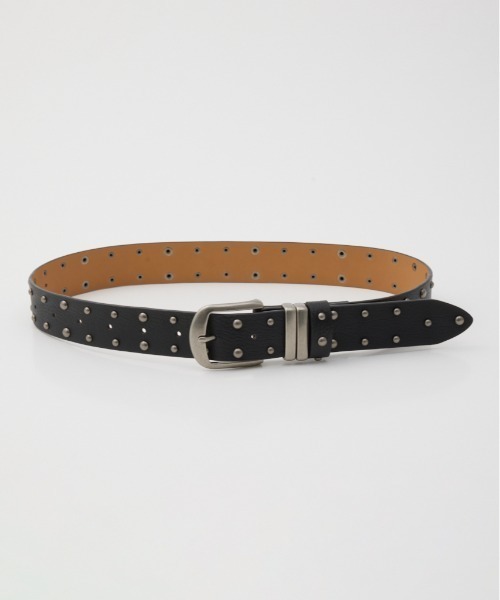 SLY(スライ)の「SPLIT LEATHER STUDS BELT スプリットレザースタッズベルト(ベルト・レディース・ブラック・FREE)」の1枚目の写真