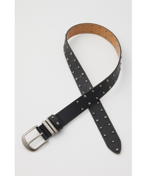 SLY(スライ)の「SPLIT LEATHER STUDS BELT スプリットレザースタッズベルト(ベルト・レディース・ブラック・FREE)」の5枚目の写真