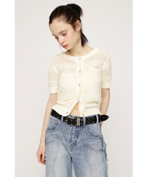 SLY(スライ)の「SPLIT LEATHER STUDS BELT スプリットレザースタッズベルト(ベルト・レディース・ブラック・FREE)」の8枚目の写真