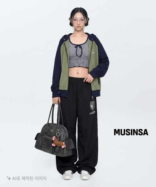 TANSANMAGNESIUM(タンサン マグネシウム)の「リンガーフードジップアップ (カーキ/ネイビー)(パーカー・レディース・その他・MEDIUM/SMALL)」の7枚目の写真
