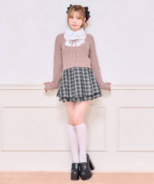 apres jour(アプレジュール)の「シャツドッキングニット(ニット/セーター・レディース・グレー/ブラック/ピンクベージュ・フリー/X-LARGE)」の17枚目の写真