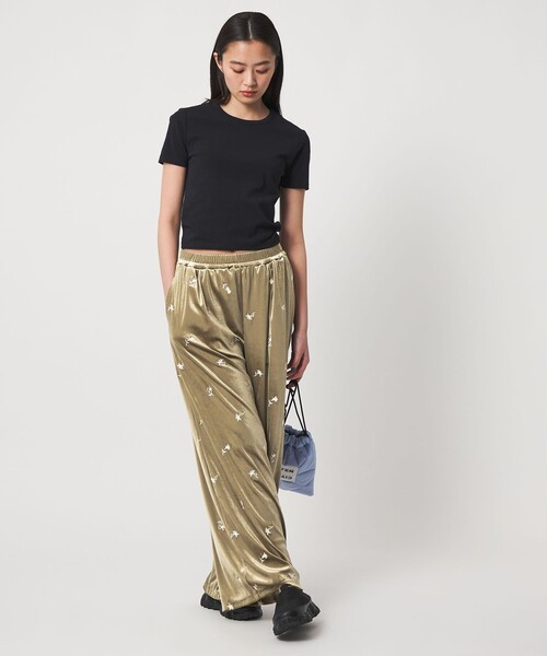 CITEN（シテン）の「＜CITEN＞ベロアエンブロイダリーカットパンツ（その他パンツ・レディース・ダークグリーン/オリーブ・M/S）」の19枚目の写真