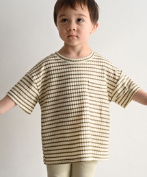 クルーネック 半袖 Tシャツ ワッフル