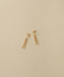 COCOSHNIK ONKITSCH（ココシュニックオンキッチュ）の「K10シリンダーチェーン フリンジピアス（ピアス（両耳用））」