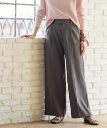 OPAQUE.CLIP | 美脚ストレッチストレートワイドパンツ【洗濯機OK】(その他パンツ)