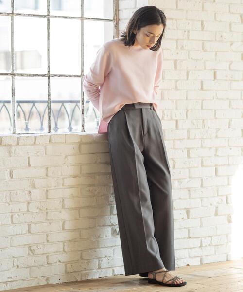 OPAQUE.CLIP（オペークドットクリップ）の「美脚ストレッチストレートワイドパンツ【洗濯機OK】（その他パンツ・レディース・ブラック/ダークグレー/ライトベージュ・40/38/36）」の14枚目の写真