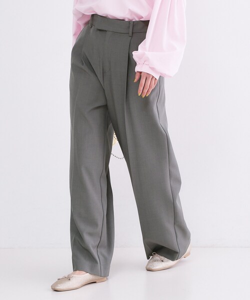 OPAQUE.CLIP（オペークドットクリップ）の「美脚ストレッチストレートワイドパンツ【洗濯機OK】（その他パンツ・レディース・ブラック/ダークグレー/ライトベージュ・40/38/36）」の15枚目の写真