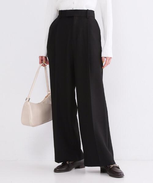 OPAQUE.CLIP（オペークドットクリップ）の「美脚ストレッチストレートワイドパンツ【洗濯機OK】（その他パンツ・レディース・ブラック/ダークグレー/ライトベージュ・40/38/36）」の19枚目の写真