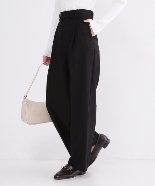 OPAQUE.CLIP（オペークドットクリップ）の「美脚ストレッチストレートワイドパンツ【洗濯機OK】（その他パンツ・レディース・ブラック/ダークグレー/ライトベージュ・40/38/36）」の20枚目の写真