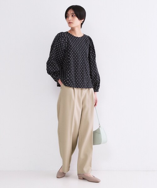 OPAQUE.CLIP（オペークドットクリップ）の「美脚ストレッチストレートワイドパンツ【洗濯機OK】（その他パンツ・レディース・ブラック/ダークグレー/ライトベージュ・40/38/36）」の4枚目の写真