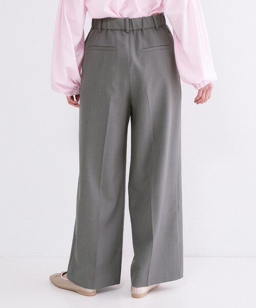 OPAQUE.CLIP（オペークドットクリップ）の「美脚ストレッチストレートワイドパンツ【洗濯機OK】（その他パンツ・レディース・ブラック/ダークグレー/ライトベージュ・40/38/36）」の8枚目の写真