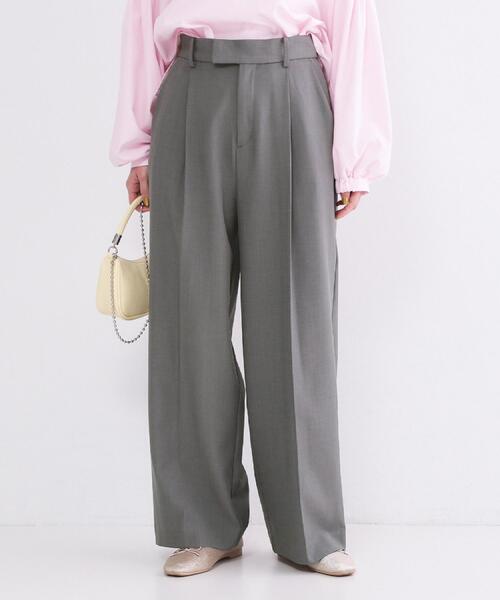 OPAQUE.CLIP（オペークドットクリップ）の「美脚ストレッチストレートワイドパンツ【洗濯機OK】（その他パンツ・レディース・ブラック/ダークグレー/ライトベージュ・40/38/36）」の13枚目の写真