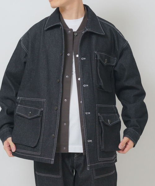 ITEMS URBANRESEARCH（アイテムズ アーバンリサーチ）の「デニム カバーオール（カバーオール・メンズ・ブラック/ネイビー/ブルー・MEDIUM/LARGE）」の22枚目の写真