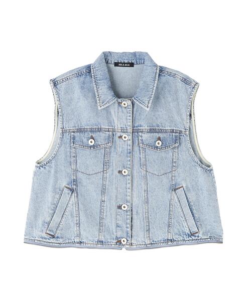 AULA AILA（アウラアイラ）の「AULA AILA/アウラアイラ/4WAY DENIM JACKET（デニムジャケット・レディース・ブラック/ブルー・0）」の6枚目の写真