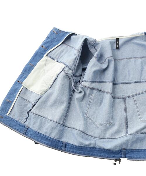 AULA AILA（アウラアイラ）の「AULA AILA/アウラアイラ/4WAY DENIM JACKET（デニムジャケット・レディース・ブラック/ブルー・0）」の4枚目の写真