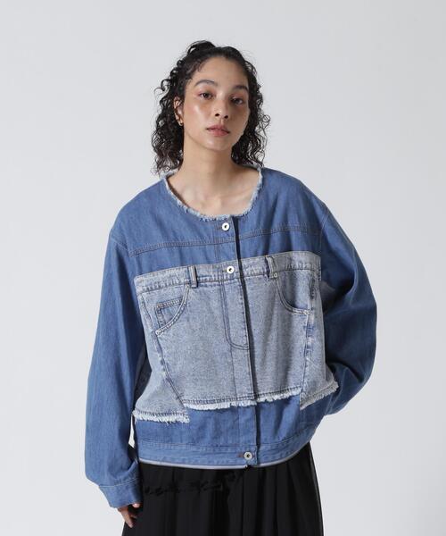 AULA AILA（アウラアイラ）の「AULA AILA/アウラアイラ/4WAY DENIM JACKET（デニムジャケット・レディース・ブラック/ブルー・0）」の10枚目の写真