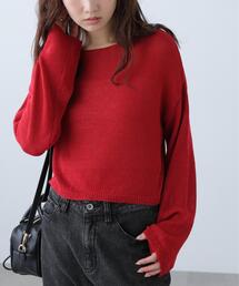 FREE'S MART | ◆透かしあみ天竺短丈ニット(ニット/セーター)