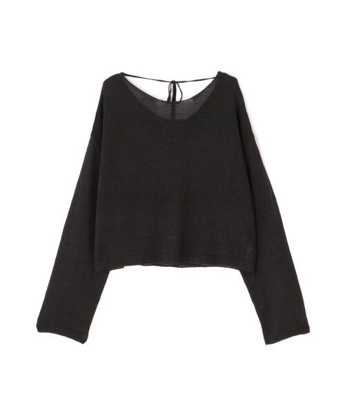 FREE'S MART(フリーズマート)の「◆透かしあみ天竺短丈ニット(ニット/セーター・レディース・レッド/ホワイト/ブラック/ネイビー/ベージュ・FREE)」の17枚目の写真