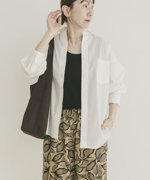 ITEMS URBANRESEARCH（アイテムズ アーバンリサーチ）の「レギュラーカラー刺シュウシャツ（シャツ/ブラウス・レディース・ピンク系その他/ホワイト/ブルー系その他・FREE）」の4枚目の写真