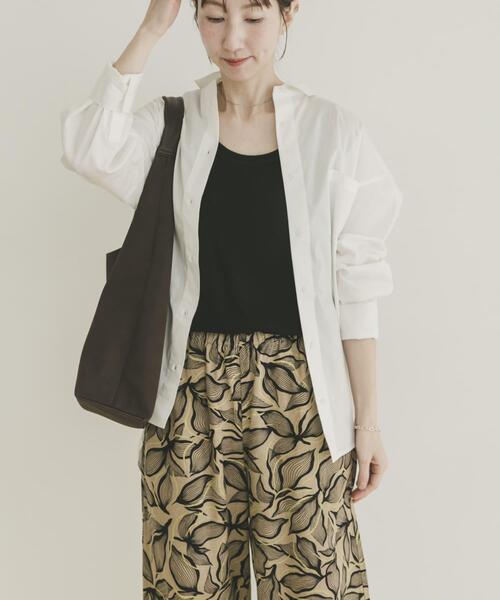 ITEMS URBANRESEARCH（アイテムズ アーバンリサーチ）の「レギュラーカラー刺シュウシャツ（シャツ/ブラウス・レディース・ピンク系その他/ホワイト/ブルー系その他・FREE）」の6枚目の写真