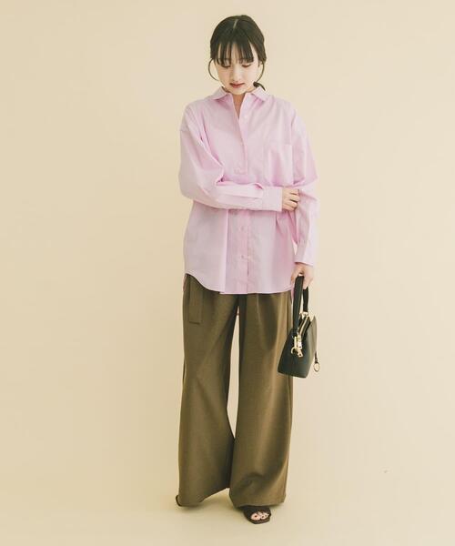 ITEMS URBANRESEARCH（アイテムズ アーバンリサーチ）の「レギュラーカラー刺シュウシャツ（シャツ/ブラウス・レディース・ピンク系その他/ホワイト/ブルー系その他・FREE）」の15枚目の写真