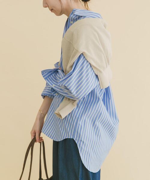 ITEMS URBANRESEARCH（アイテムズ アーバンリサーチ）の「レギュラーカラー刺シュウシャツ（シャツ/ブラウス・レディース・ピンク系その他/ホワイト/ブルー系その他・FREE）」の22枚目の写真