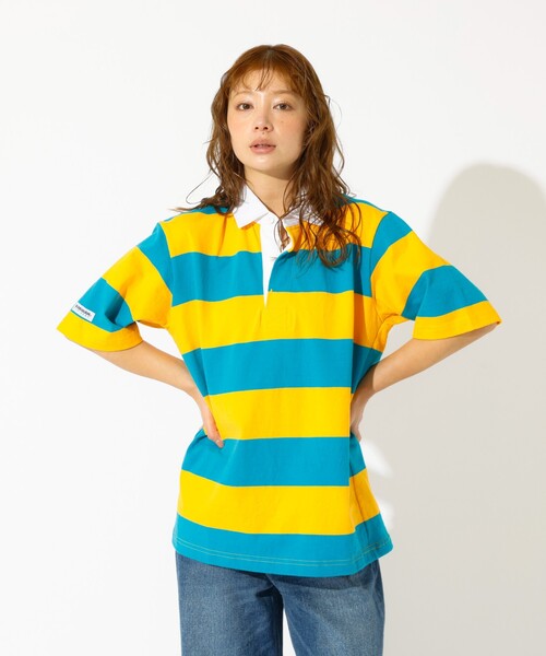 Barbarian(バーバリアン)の「【BARBARIAN/バーバリアン】ライトウェイトラグビーT/Light weight Rugby T/ボーダー(Tシャツ/カットソー・レディース・イエロー系その他/ネイビー・フリー)」の3枚目の写真