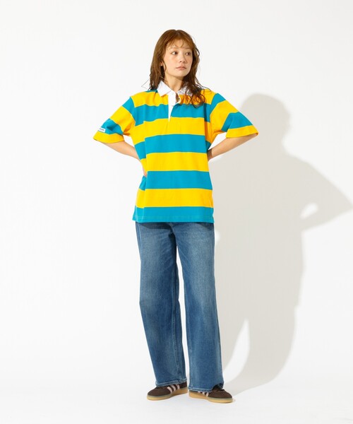 Barbarian(バーバリアン)の「【BARBARIAN/バーバリアン】ライトウェイトラグビーT/Light weight Rugby T/ボーダー(Tシャツ/カットソー・レディース・イエロー系その他/ネイビー・フリー)」の6枚目の写真
