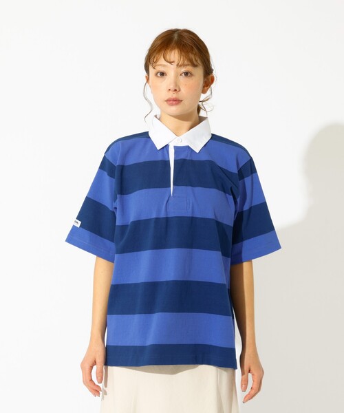Barbarian(バーバリアン)の「【BARBARIAN/バーバリアン】ライトウェイトラグビーT/Light weight Rugby T/ボーダー(Tシャツ/カットソー・レディース・イエロー系その他/ネイビー・フリー)」の14枚目の写真