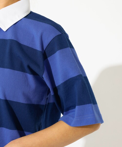 Barbarian(バーバリアン)の「【BARBARIAN/バーバリアン】ライトウェイトラグビーT/Light weight Rugby T/ボーダー(Tシャツ/カットソー・レディース・イエロー系その他/ネイビー・フリー)」の18枚目の写真