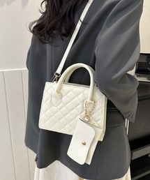 Lace Ladies（レースレディース）の「2way スクエア キルティング ポーチ付き バッグ（ハンドバッグ）」