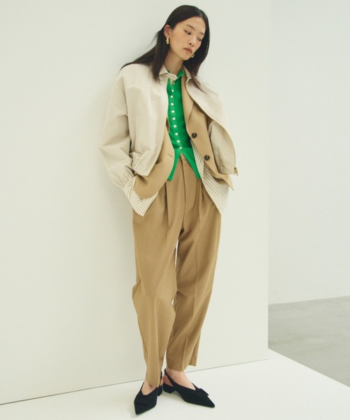 Mila Owen(ミラオーウェン)の「2タックテーパードパンツ(その他パンツ・レディース・キャメル/ブルー/ブラック・0/1)」の7枚目の写真