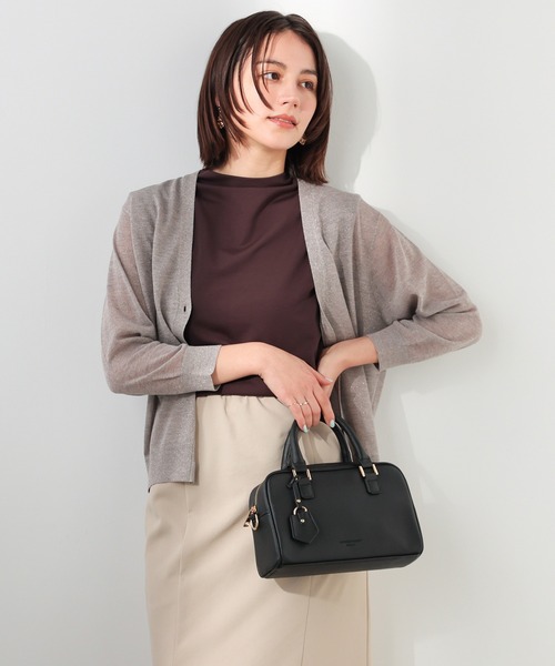 GLACIER lusso（グラシアルッソ）の「８分袖ラメ使いカーデ（カーディガン/ボレロ・レディース・アイボリー/グリーン/ネイビー/モカ・L/LL/M/S）」の18枚目の写真