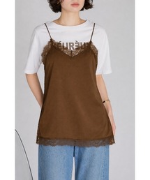 r.（アールドット）の「マットサテン　レースキャミソール（キャミソール）」